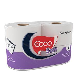 PAPEL HIGIENICO "ECCO" S/ HOJA 300MTS C. CHICO X PAQ. 8 UNI