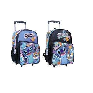 MOCHILA CON CARRO STITCH  16" X UNIDAD