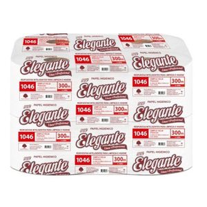 PAPEL HIGIENICO "ELEGANTE" 300MTS 1046 C.CHICO X PAQ. 8 UNI