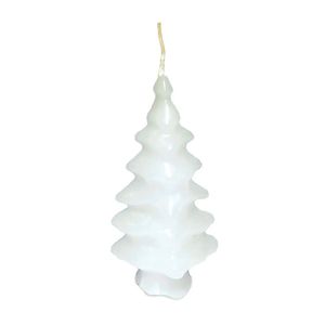 VELA PINITO NAVIDEÑO BLANCO 9X4,5CM DIAM X UNID