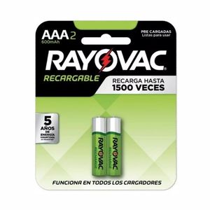 PILAS RECARGABLES AAA "RAYOVAC" 600MAH X BL X 2