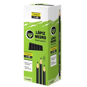 LAPIZ "PIZZINI" NEGRO HB X CAJA 72