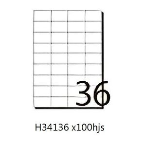 ETIQUETAS A4 "HUSARES" 5,25 X 3,3CM 36 ETI X 100HJS -34136-
