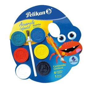 ACUARELA INFANTIL "PELIKAN" 6 PAST X UNIDAD