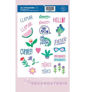 STICKERS PC RECORDATORIOS X UNID