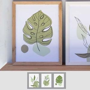 CUADRO EUCA 30 X 40 HOJAS VERDES X UNIDAD