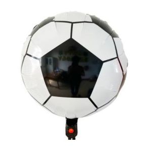 GLOBO METALIZADO FORMA PELOTA DE FUTBOL 45X51CM APTO HELIO X UNID