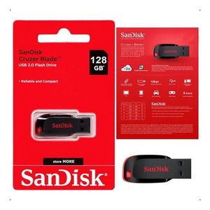 PENDRIVE "SANDISK" 128GB CRUZER BLADE X UNIDAD
