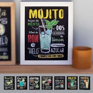 CUADRO PLANO 25 X 30 TRAGOS X UNIDAD