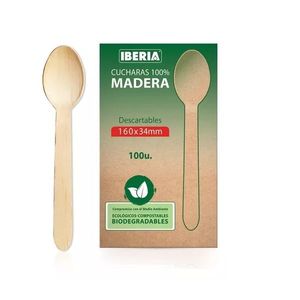 CUCHARAS ECOLOGICAS 100% MADERA IBERIA X 100