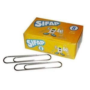 CLIPS METALICOS NIQUE "SIFAP" N° 8 78MM X CAJA 50 UNID