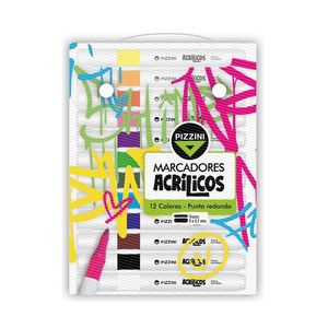 MARCADORES PIZZINI ACRILICOS X 24 COLORES