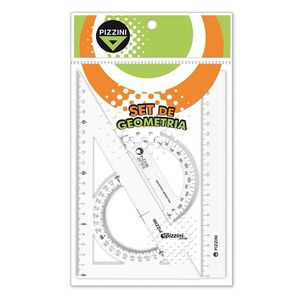 SET GEOMETRIA "PIZZINI" ESCOLAR 3 PIEZAS 20CM 4203 X UNIDAD