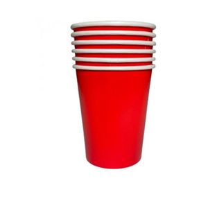 VASO DE POLIPAPEL LAMINADO ROJO X 6 UNI