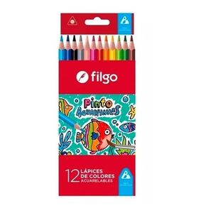 LAPIZ "FILGO" COLOR LARGO ACUARELABLES X 12 UNIDADES