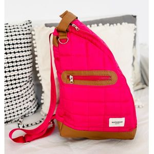 BOLSO MATERO MATELASSE "WM" PRISMA FUCSIA
