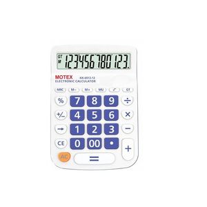 CALCULADORA MOTEX ESCRITORIO 6513-12DIG. X UNIDAD