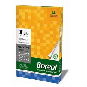 RESMA OFICIO 75GRS "BOREAL" X UNIDAD