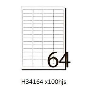 ETIQUETAS A4 "HUSARES" 4,85 X 1,69 64 ETI X 100HJS -34164-