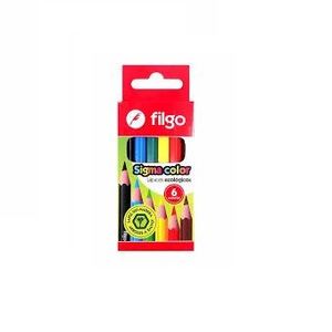 LAPIZ "FILGO" COLOR CORTO X 6 UNIDADES