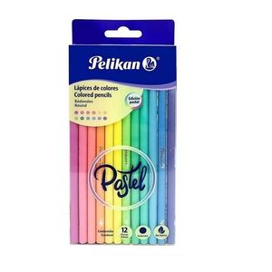 LAPIZ "PELIKAN" COLOR LARGO PASTEL X 12 COLORES X UNIDAD
