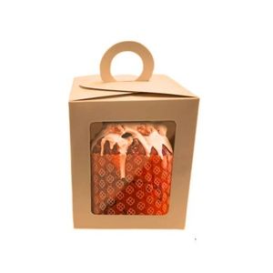 CAJITAS SOUVENIR C/ VISOR 15 X 18 X 15 KRAFT X UNIDAD