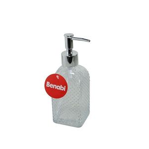 DISPENSER VIDRIO DE JABON 450ML CUADRADO X UNIDAD