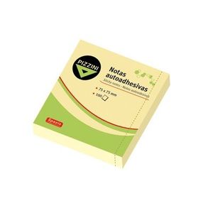 NOTAS ADHESIVAS "PIZZINI" 75X75 100 HJS AMARILLO X UNID