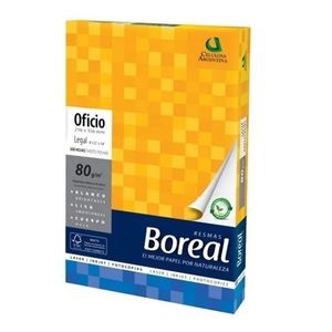 RESMA OFICIO 80GRS "BOREAL"  X UNIDAD