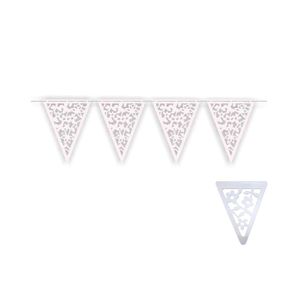 BANDERIN CALADO BLANCO TEXTIL X UNIDAD