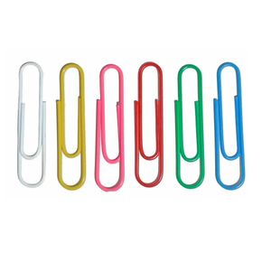 CLIPS METALICOS FORRADO "UO" N° 5 50MM COLOR X CAJA 100