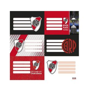 ETIQUETAS ESCOLARES RIVER 12 UNID X BLISTER