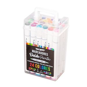 MARCADORES TALBOT DOBLE PUNTA VALIJA X 24