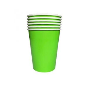 VASO DE POLIPAPEL LAMINADO VERDE MANZANA X 6 UNI
