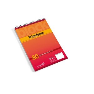 BLOCKS C/ ESPIRAL TRIUNFANTE A5 RAYADO 80HJS X UNIDAD