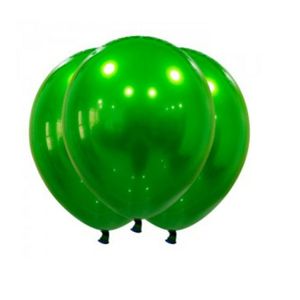 GLOBOS "GLOBBY" CROMO TITANIO VERDE CLARO X 10