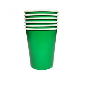 VASO DE POLIPAPEL LAMINADO VERDE OSCURO X 6 UNI