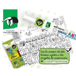 LAMINAS PARA PINTAR "PIZZINI" ECOREGIONES + LAPICES X UNID