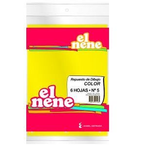 REPUESTO DIBUJO EL NENE N°5 COLOR X PAQ. 6HJS
