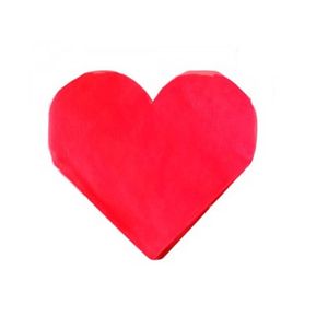 SERVILLETA DE PAPEL FORMA CORAZON X 12 UN