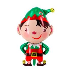 GLOBO METALIZADO FORMA ELFO NAVIDEÑO