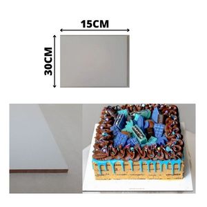 PLATO DISCO RECT. BLANCO 3MM 15CM X 30CM X UN