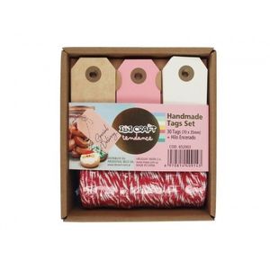 SET TAGS 30PCS C/ HILO 70X35MM X UNIDAD