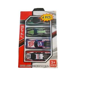 SET 4 AUTOS METAL CAJA EXHIBIDORA X UNID