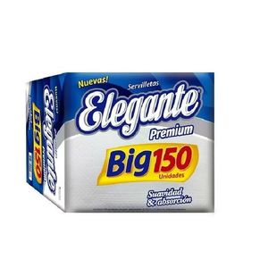 SERVILLETAS "ELEGANTE" 32 X 32 X PAQ. 150 BLANCA X UNIDAD