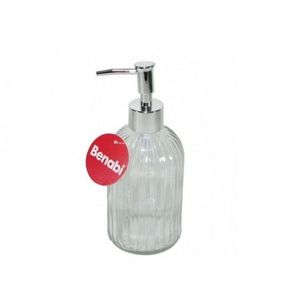 DISPENSER VIDRIO DE JABON 450ML REDONDO X UNIDAD