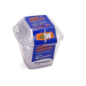 TENEDORES MINI P/ PICADA STRAWPLAST POTE X 180