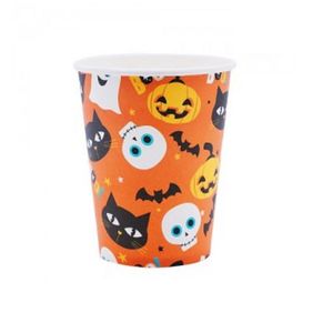 VASOS DE POLIPAPEL BOO HALLOWEEN 266CC X 6 UNID