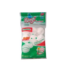 VELA DE NOCHE ROMYL C/ VASO PARAFINA X PAQ 12