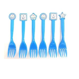 TENEDOR POSTRE CELESTE X 6 UNIDADES